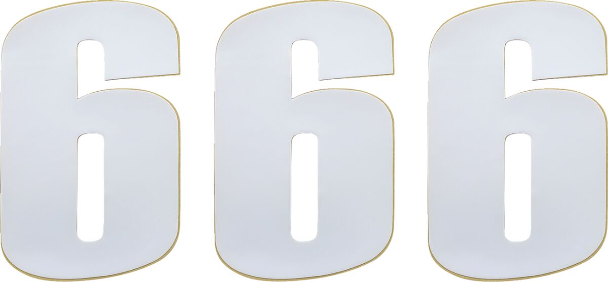 Moose Offroad Hard Parts Number Moose #6 6 White