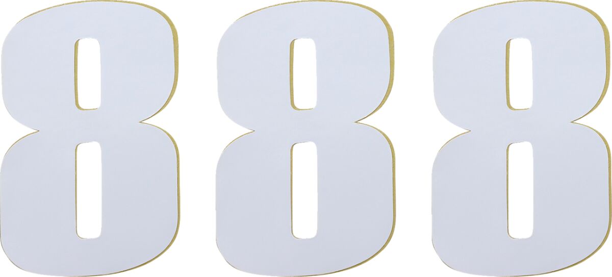 Moose Offroad Hard Parts Number Moose #8 6 White