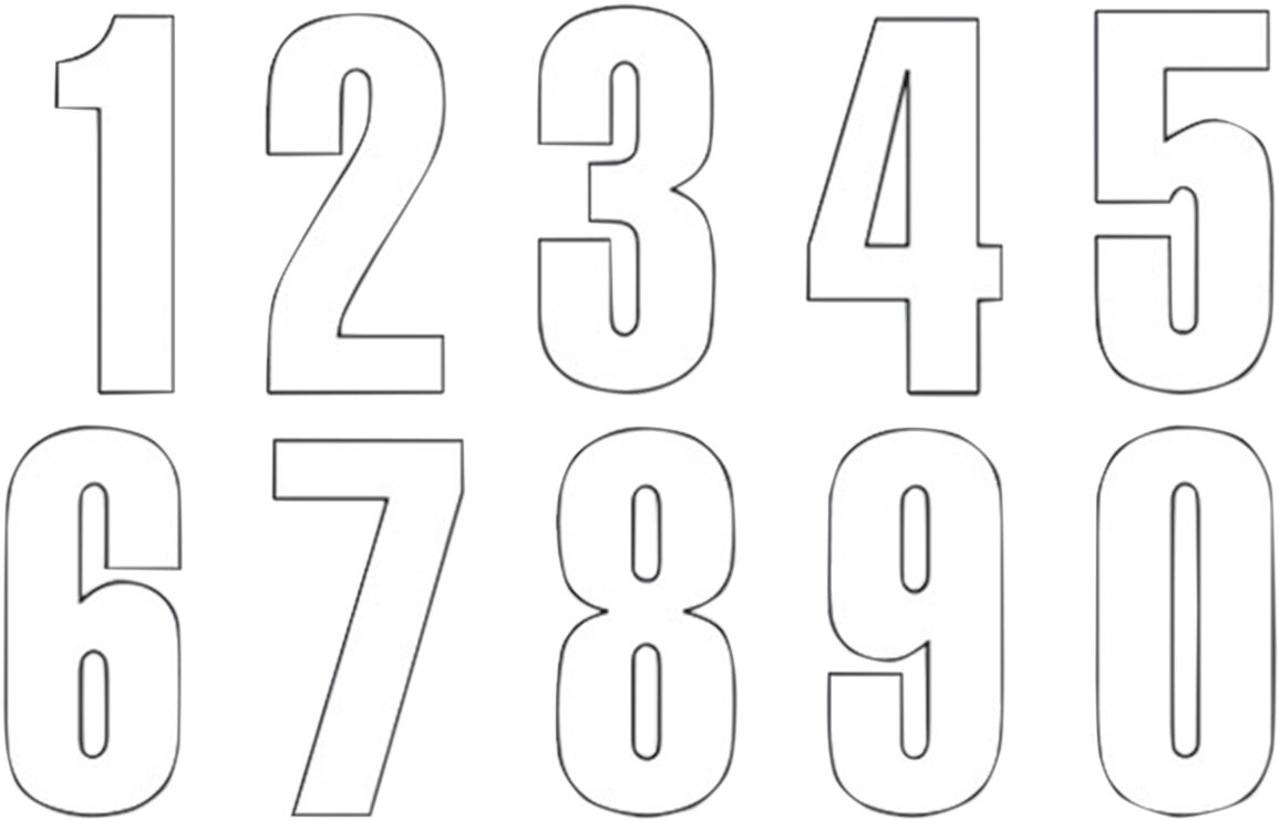 Blackbird Racing Number #0 13 X7 Cm Wh