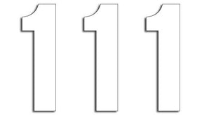 Blackbird Racing Number #1 13 X7 Cm Wh