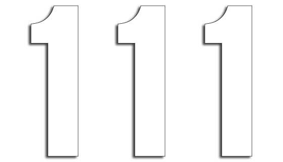 Blackbird Racing Number #1 13 X7 Cm Wh