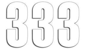 Blackbird Racing Number #3 13 X7 Cm Wh