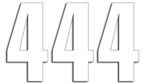 Blackbird Racing Number #4 13 X7 Cm Wh