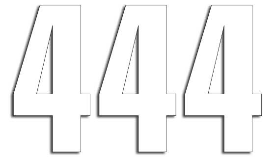 Blackbird Racing Number #4 13 X7 Cm Wh