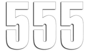 Blackbird Racing Number #5 13 X7 Cm Wh
