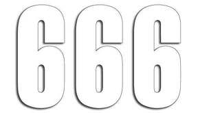 Blackbird Racing Number #6 13 X7 Cm Wh