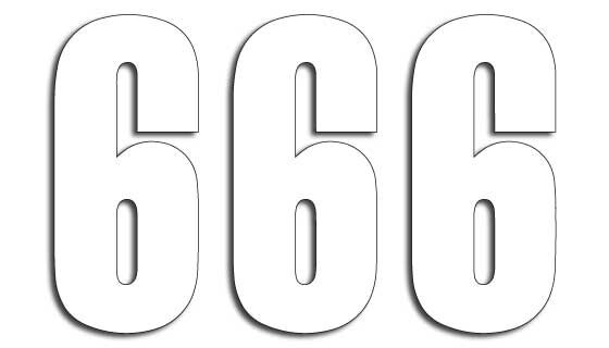 Blackbird Racing Number #6 13 X7 Cm Wh