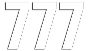 Blackbird Racing Number #7 13 X7 Cm Wh