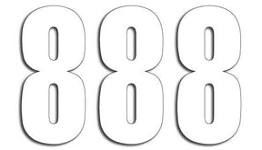 Blackbird Racing Number #8 13 X7 Cm Wh
