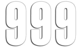 Blackbird Racing Number #9 13 X7 Cm Wh