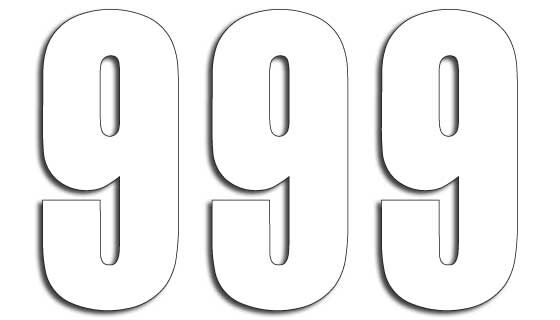 Blackbird Racing Number #9 13 X7 Cm Wh