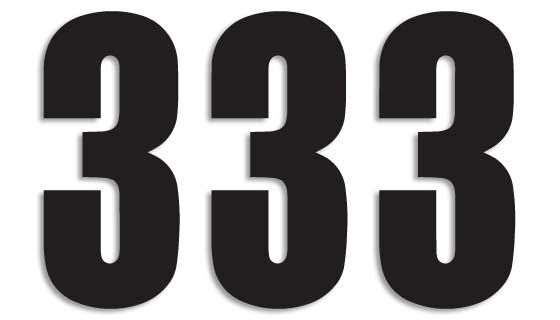 Blackbird Racing Number #3 13 X7 Cm Bk