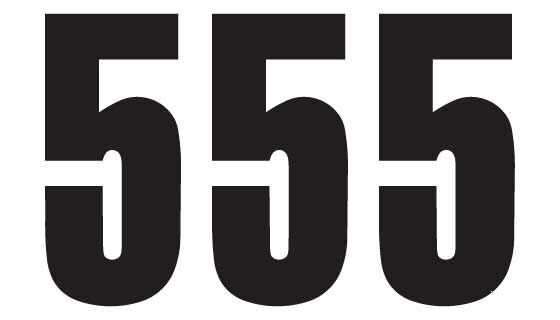 Blackbird Racing Number #5 13 X7 Cm Bk