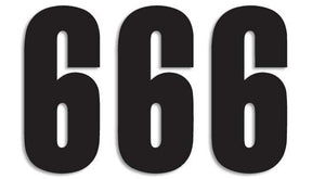 Blackbird Racing Number #6 13 X7 Cm Bk