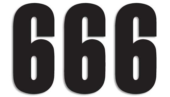 Blackbird Racing Number #6 13 X7 Cm Bk
