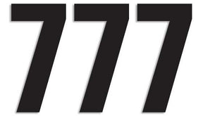 Blackbird Racing Number #7 13 X7 Cm Bk
