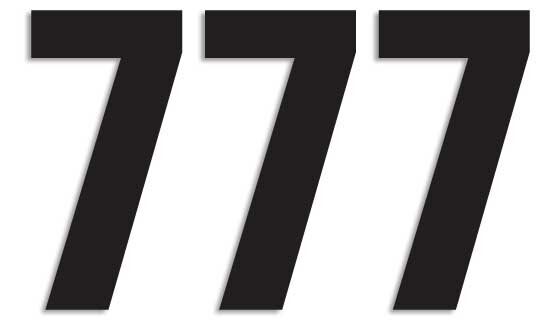 Blackbird Racing Number #7 13 X7 Cm Bk
