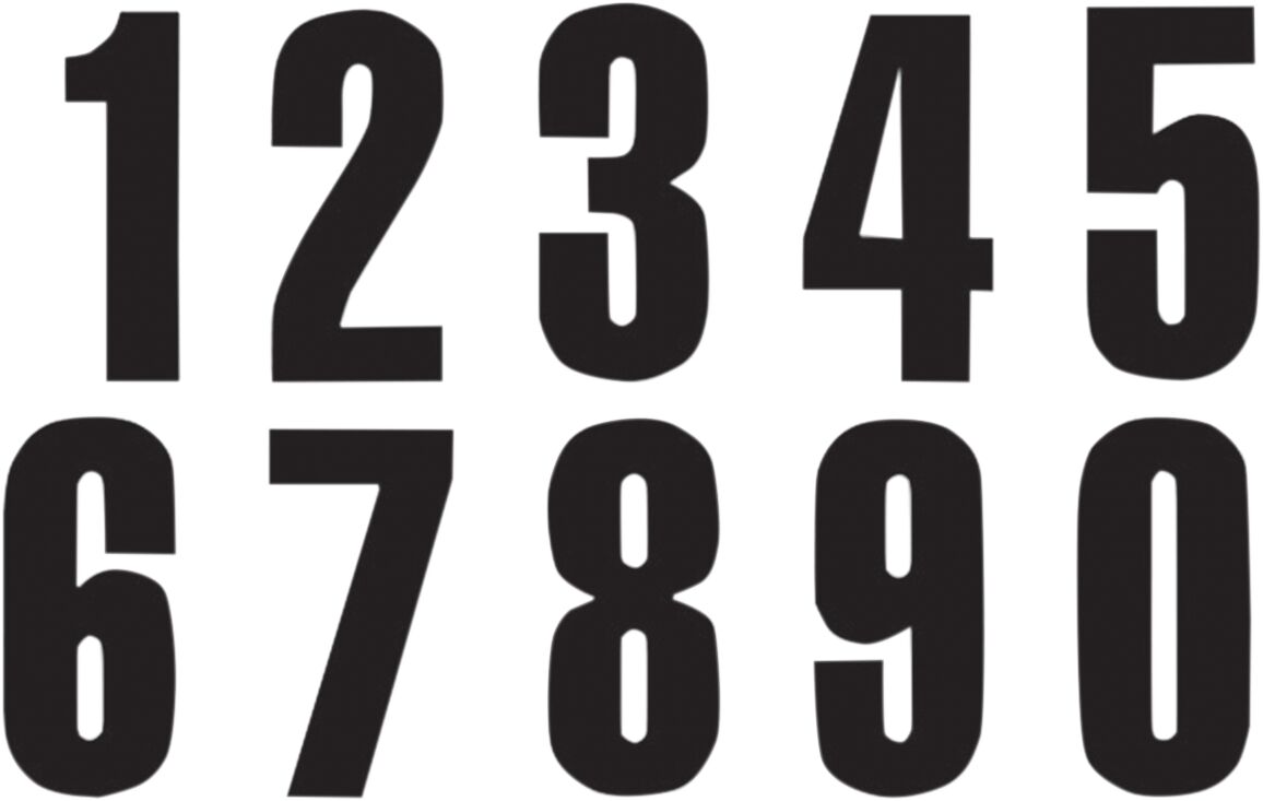 Blackbird Racing Number #8 13 X7 Cm Bk