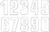 Blackbird Racing Number #0 16 X7.5 Cm Wh