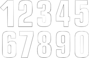 Blackbird Racing Number #0 16 X7.5 Cm Wh