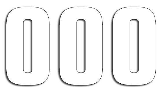 Blackbird Racing Number #0 16 X7.5 Cm Wh