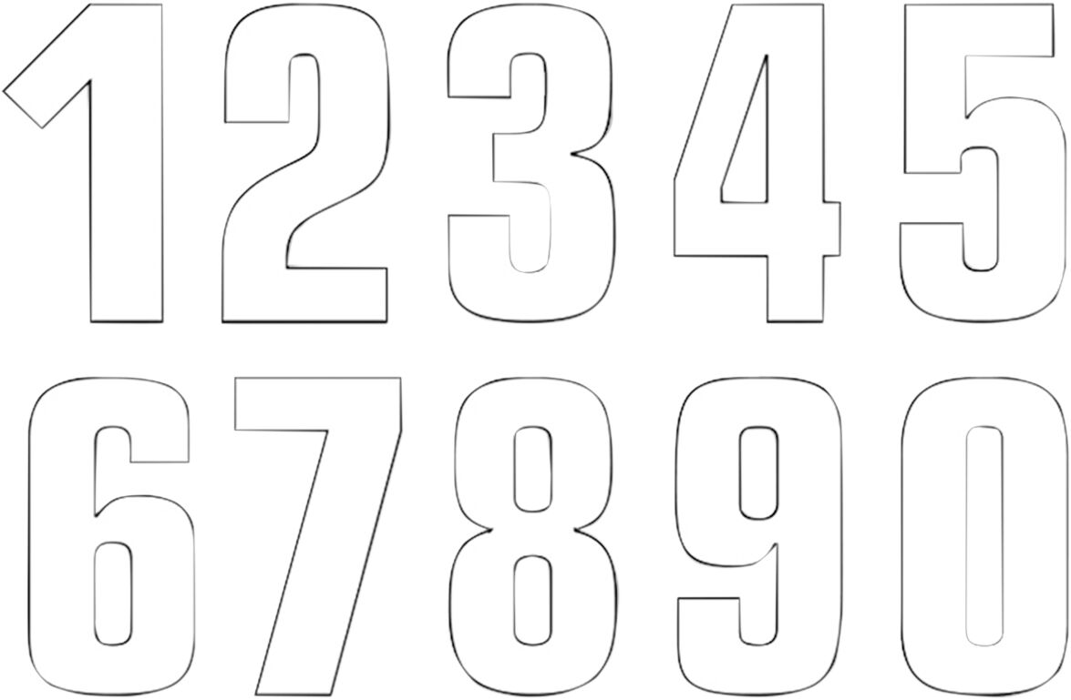 Blackbird Racing Number #1 16 X7.5 Cm Wh