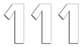 Blackbird Racing Number #1 16 X7.5 Cm Wh