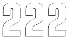 Blackbird Racing Number #2 16 X7.5 Cm Wh