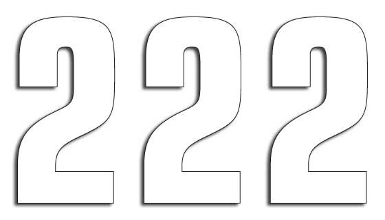 Blackbird Racing Number #2 16 X7.5 Cm Wh