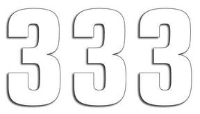 Blackbird Racing Number #3 16 X7.5 Cm Wh