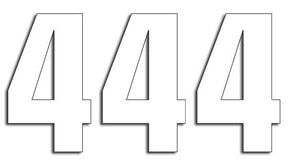 Blackbird Racing Number #4 16 X7.5 Cm Wh