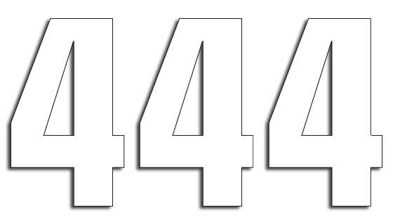 Blackbird Racing Number #4 16 X7.5 Cm Wh