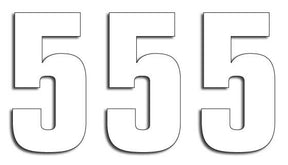 Blackbird Racing Number #5 16 X7.5 Cm Wh