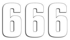 Blackbird Racing Number #6 16 X7.5 Cm Wh