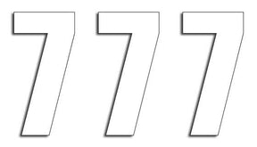 Blackbird Racing Number #7 16 X7.5 Cm Wh