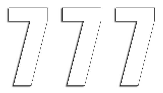 Blackbird Racing Number #7 16 X7.5 Cm Wh