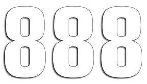 Blackbird Racing Number #8 16 X7.5 Cm Wh