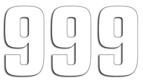 Blackbird Racing Number #9 16 X7.5 Cm Wh