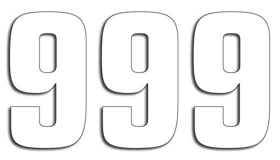 Blackbird Racing Number #9 16 X7.5 Cm Wh