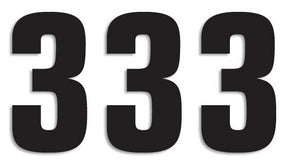Blackbird Racing Number #3 16 X7.5 Cm Bk