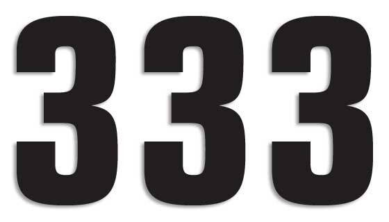 Blackbird Racing Number #3 16 X7.5 Cm Bk