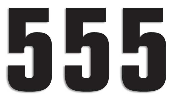 Blackbird Racing Number #5 16 X7.5 Cm Bk