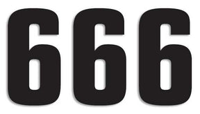 Blackbird Racing Number #6 16 X7.5 Cm Bk