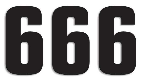 Blackbird Racing Number #6 16 X7.5 Cm Bk