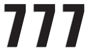 Blackbird Racing Number #7 16 X7.5 Cm Bk
