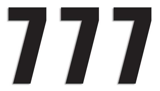 Blackbird Racing Number #7 16 X7.5 Cm Bk