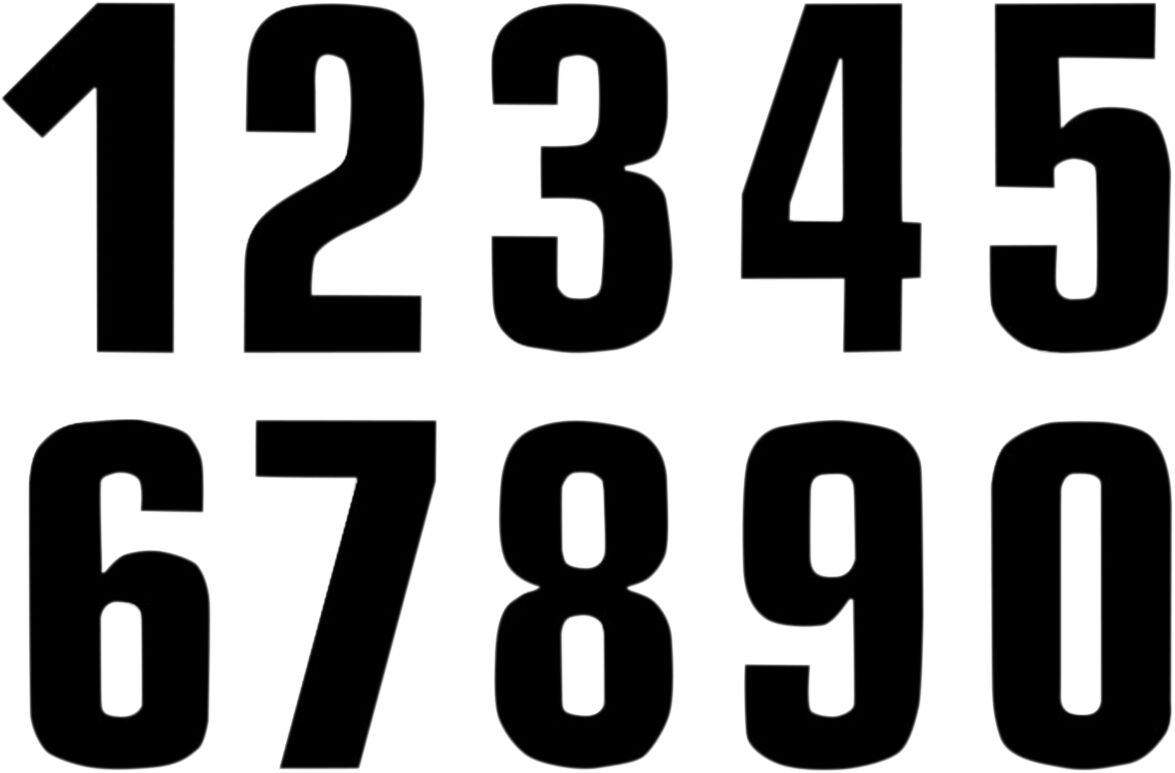 Blackbird Racing Number #8 16 X7.5 Cm Bk