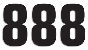 Blackbird Racing Number #8 16 X7.5 Cm Bk