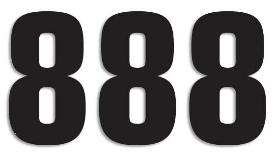 Blackbird Racing Number #8 16 X7.5 Cm Bk