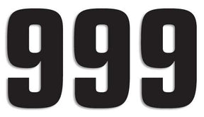Blackbird Racing Number #9 16 X7.5 Cm Bk